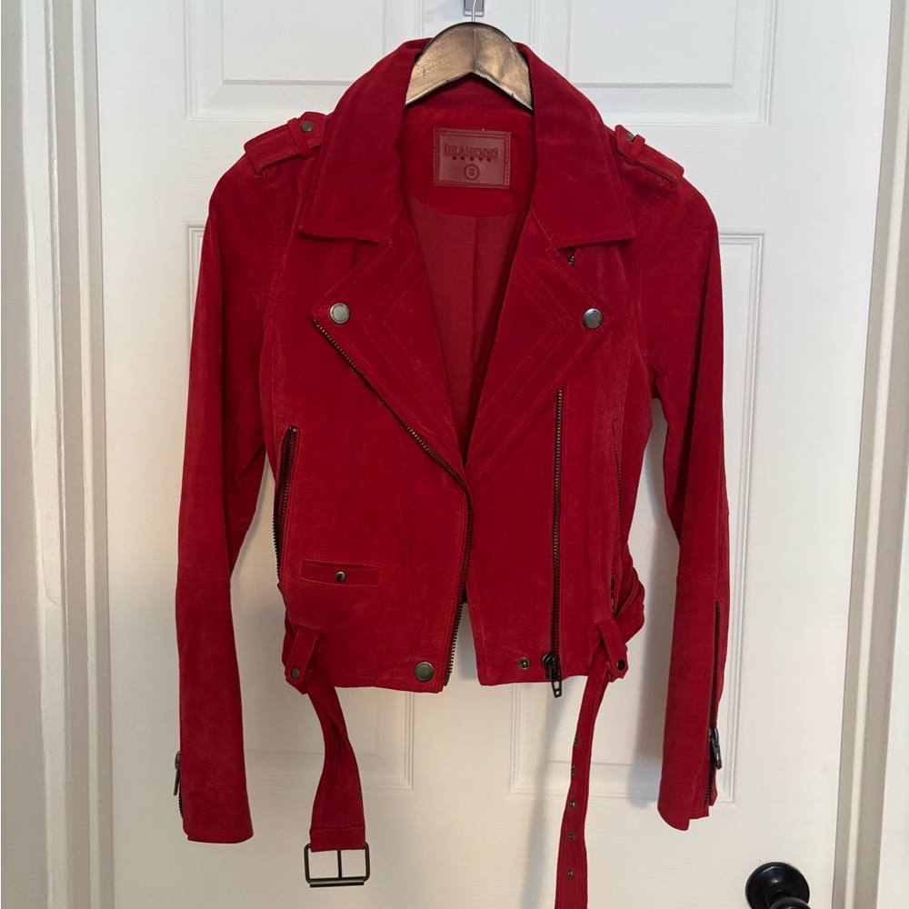 Blank NYC Vibrant Red Suede Jacket